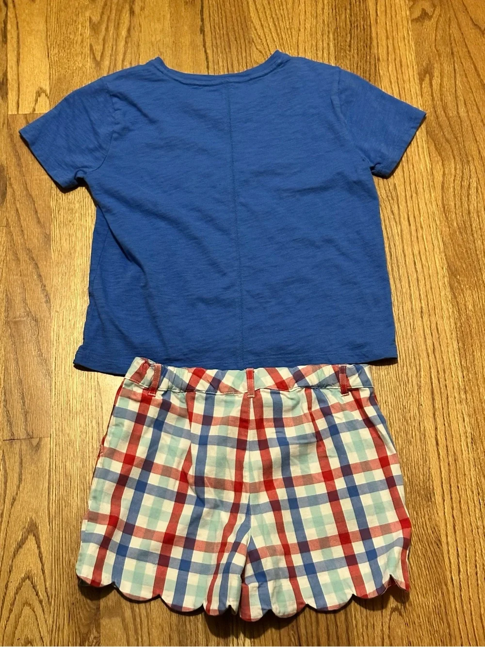 Girls Plaid Crown & Ivy Shorts with Matching Crewcuts TShirt